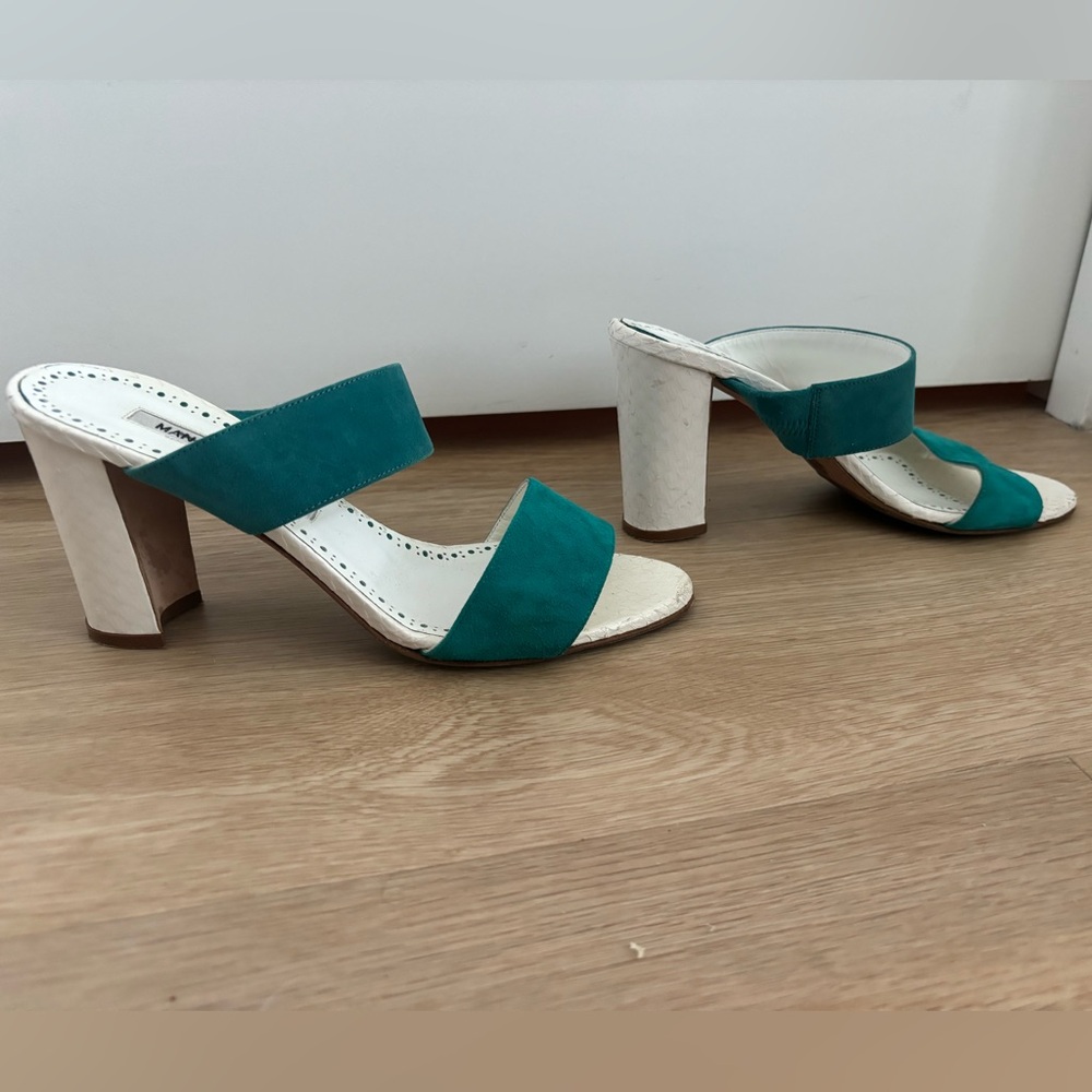 Manolo Blahnik Block Heel Sandals